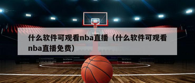 什么软件可观看nba直播（什么软件可观看nba直播免费）